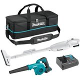 Makita akumulatorski duvač lišća UB100DZ + akumulatorski usisivač CL108FDZW, 12V, 2x2,0 ah CLX245SAX1 Cene