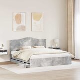  Krevetna konstrukcija s ladicama Betonska siva 180 x 200 cm | Eponuda.com