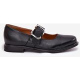 Laura Messi Leather Women's Shoes With Buckle Laura 2980 Black | Shoptok.si