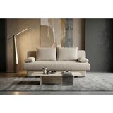 P & B ZOFA S POSTELJNO FUNKCIJO, krem barve tekstil, leseni material | Shoptok.si