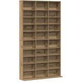 vidaXL cd vitrina u umjetničkom hrastu - 101x23x177.5 cm napravljen od inženjerskog drva | shoptok.hr