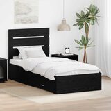  Krevetna konstrukcija Crni hrast 90 x 190 cm Konstruirano drvo | shoptok.hr