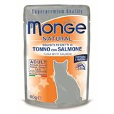 Monge Cat Natural tuna in losos 80 g Cene