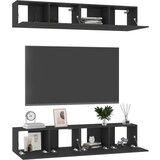 vidaXL TV ormarići 4 kom crni 80 x 30 x 30 cm od iverice | shoptok.hr