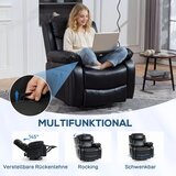  Masažna fotelja s 8 vibracijskih glava naslonjač ​​podesivi naslon + oslonac za noge crna | shoptok.hr