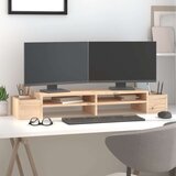  Stojalo za zaslon 100x27,5x15 cm trdna borovina | Shoptok.si
