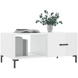  Stolić za kavu sjajni bijeli 90 x 50 x 40 cm konstruirano drvo | shoptok.hr