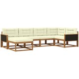  Set vanjskih sofa 6 pcs Prirodna i krem | shoptok.hr