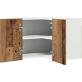 vidaXL Viseča omarica s polico Riga Staro les in bela 57 x 57 x 40 cm | Shoptok.si