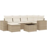  7-dijelni set vrtnih sofa od poliratana s jastucima bež | shoptok.hr