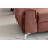 ELTAP Rožnata žametna raztegljiva sedežna garnitura 261 cm Laurence – | Shoptok.si
