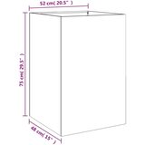 vidaXL Sadilica bijela 52 x 48 x 75 cm od hladno valjanog čelika | shoptok.hr