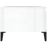  Klubska mizica visok sijaj bela 90x50x36,5 cm inženirski les, (20712490) | Shoptok.si