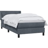 Box Spring krevet s madracem tamno sivi 80x210 cm baršun | shoptok.hr