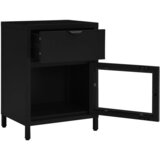  Noćni ormarići 2 kom crni 40 x 30 x 54,5 cm od čelika i stakla | shoptok.hr