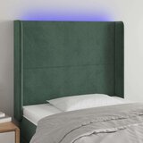  Posteljno vzglavje temno zeleno 83x16x118/128 cm žamet, (20932331) | Shoptok.si