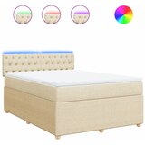 Maison Chic Box spring postelja - Vzmetna postelja z vzmetnico krem 140x200 cm blago SL23432, (21879191) | Shoptok.si