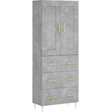  Visoka komoda siva betona 69,5x34x180 cm od konstruiranog drva | shoptok.hr