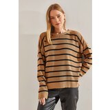 Bianco Lucci Women's Crew Neck Striped Knitwear Sweater | Eponuda.ba