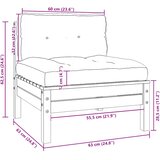 Srednja vrtna sofa s jastucima boja meda od masivne borovine | shoptok.hr