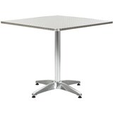  Vrtni stol srebrni 80 x 80 x 70 cm aluminijski | shoptok.hr