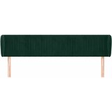  Uzglavlje s ušima tamnozeleno 163x23x78/88 cm baršunasto | shoptok.hr