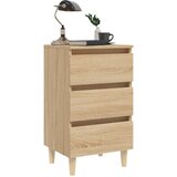  Noćni ormarić s drvenim nogama boja hrasta 40 x 35 x 69 cm | shoptok.hr