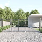 vidaXL Mrežasta vrtna vrata antracit 400x175 cm pocinkano jeklo | Shoptok.si