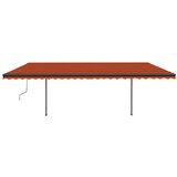  Tenda na ručno uvlačenje sa stupovima 3 5x2 5m narančasto-smeđa | shoptok.hr