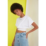 Trendyol White Super Crop Knitted T-Shirt | Shoptok.si