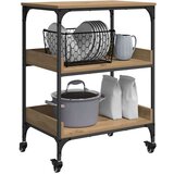  Kuhinjski kolica Umjetnički hrast 60 x 41 x 80.5 cm | shoptok.hr