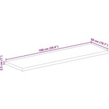 vidaXL Stolna ploča 100x50x2 5 cm pravokutna masivno obnovljeno drvo | shoptok.hr