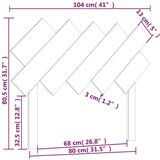  Uzglavlje za krevet boja meda 104x3x80 5 cm masivna borovina | shoptok.hr