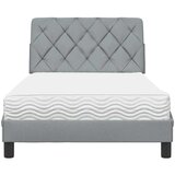  Krevet s madracem svjetlosivi 100x200 cm od tkanine | shoptok.hr