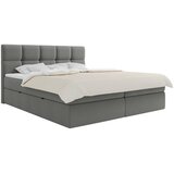 MID.YOU POSTELJA Z VZMETNICO 160 cm x 200 cm , les, tekstil, leseni material siva | Shoptok.si
