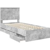  Krevetna konstrukcija s ladicama Betonski sivi 75 x 190 cm | Eponuda.com