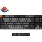 KEYCHRON K1 QMK Brezžična mehanska tipkovnica (različica 6) / RGB LED / Nizkoprofilni 2.0 mehanski / Rdeča, (5000120096) | Shoptok.si