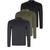 Dewberry TRIPLE SET V4007 MEN'S SWEATSHIRT-BLACK-NAVY-KHAKI | Eponuda.ba