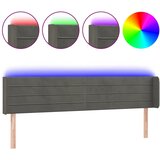  LED uzglavlje tamnosivo 163x16x78/88 cm baršunasto | shoptok.hr