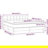  Krevet box spring s madracem LED smeđesivi 160x200 cm tkanina | shoptok.hr