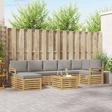  Set vanjskih sofa 7 pcs Bijela i svijetlosiva 59 x 59 x 37 cm Cijene