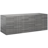 vidaXL Vrtna škatla za blazine PE ratan 291x100,5x104 cm siva, (20709514) Cene