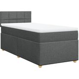  Okvir kreveta s oprugama i madrac tamnosivi 80x200cm od tkanine | shoptok.hr