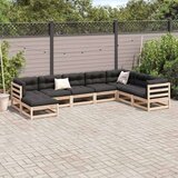 8-dijelni set vrtnih sofa od masivne borovine | shoptok.hr