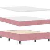  Kutna Postelja s Madracem Ružičasta 160x200 cm Baršun | shoptok.hr