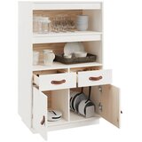  Visoka komoda bijela 67 x 40 x 108,5 cm od masivne borovine | shoptok.hr