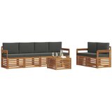  Set vanjskih sofa 7 pcs Prirodna i antracit Čvrsto drvo akacije | Eponuda.ba