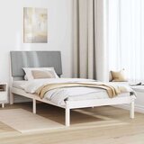 Konstrukcija postelje Bela 100 x 200 cm Masivno borovo les, (5000084229) | Shoptok.si