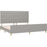  Okvir za krevet bez madraca svjetlosivi 200 x 200 cm od tkanine | shoptok.hr