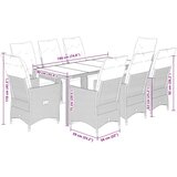 vidaXL 9-dijelni vrtni bistro set od poliratana s jastucima smeđi | shoptok.hr
